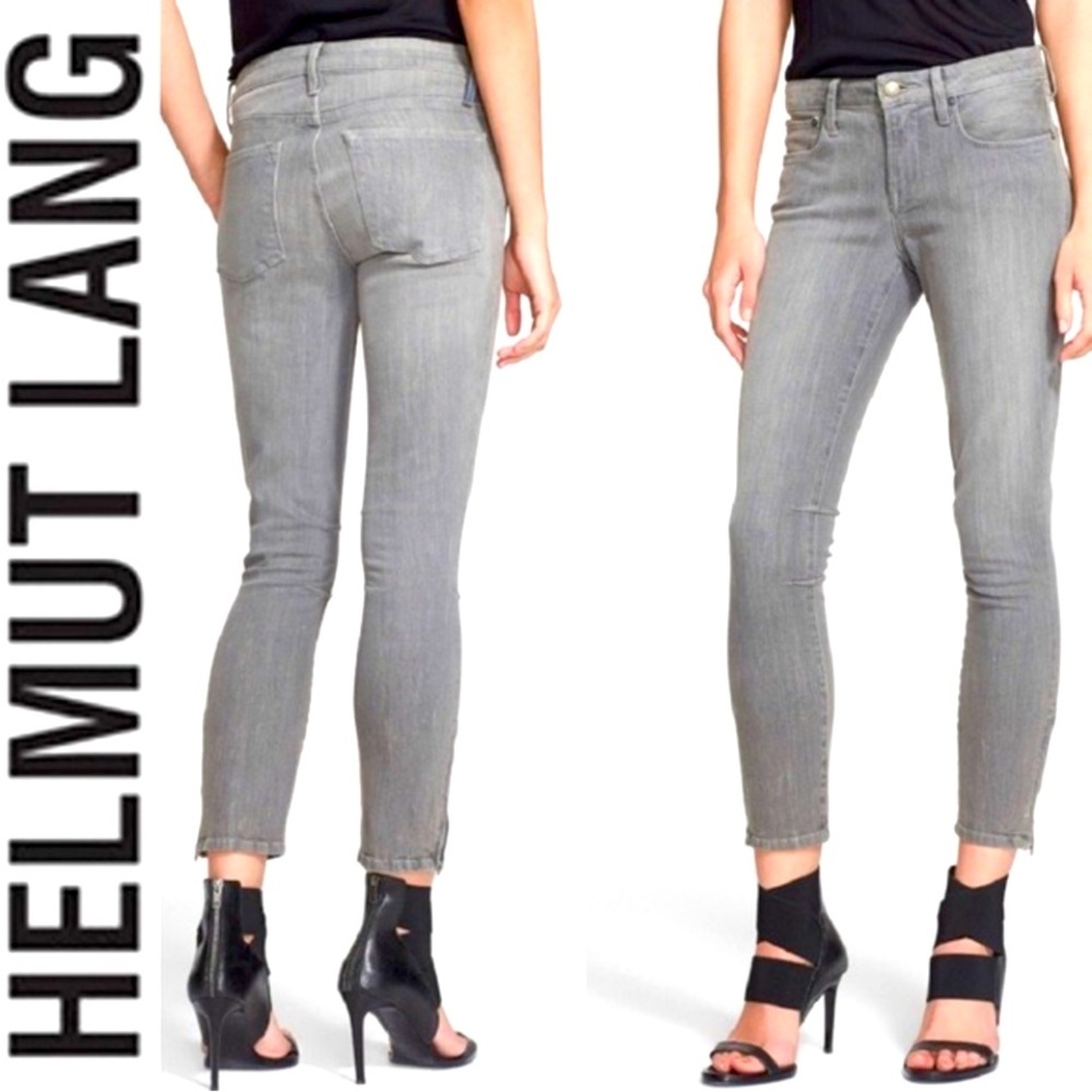 Helmut Lang Skinny Jeans Size‎ 27 Waist Low Rise Gray Stretch Denim USA